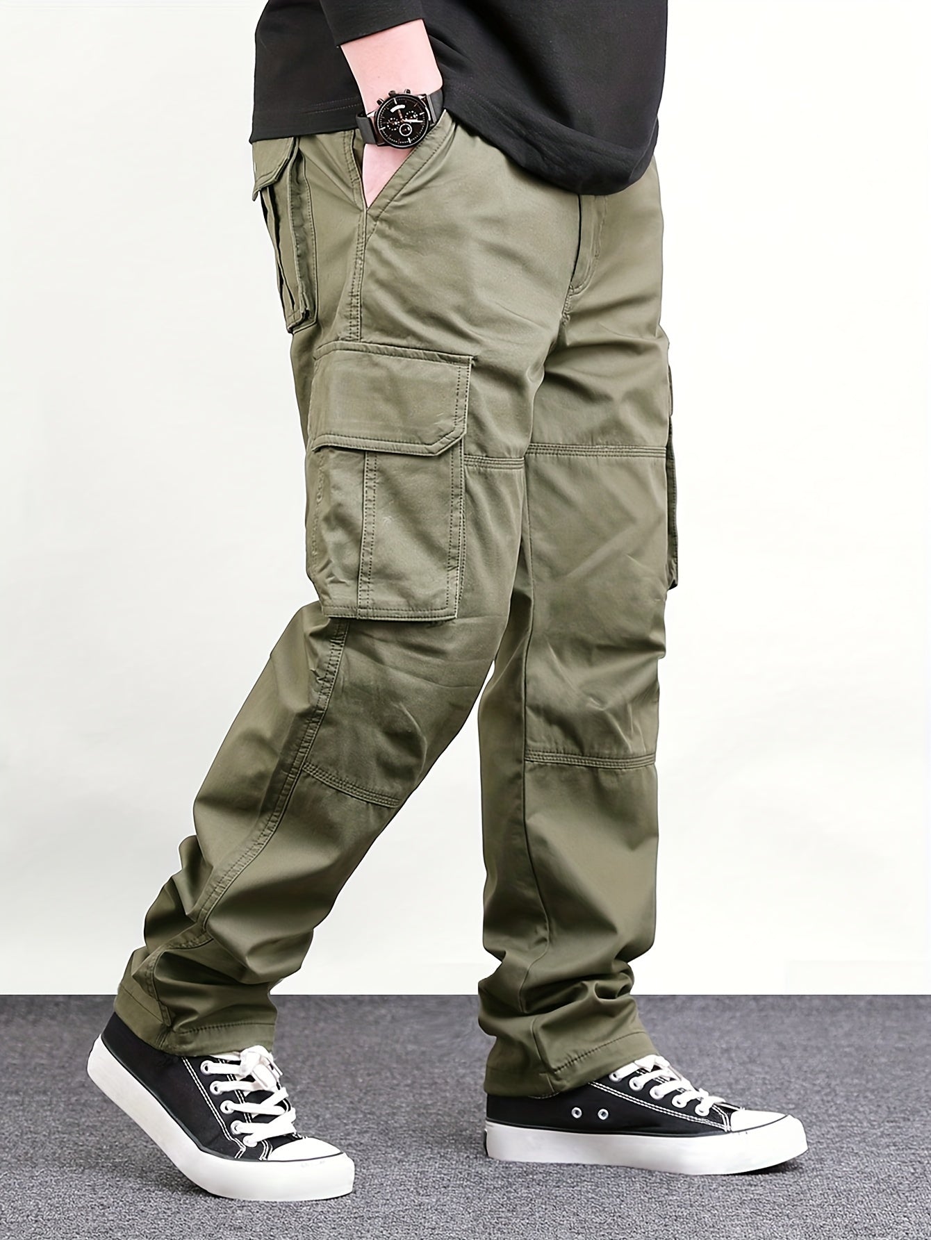 Horizon™️ - Classic Cargo Pants with Flap Pockets and Drawstring Waist for Men, Loose Fit for Hiking, Fishing & Outdoor Camping