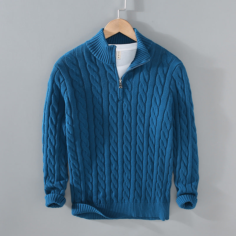 Brian™ - Cotton Zip Sweater