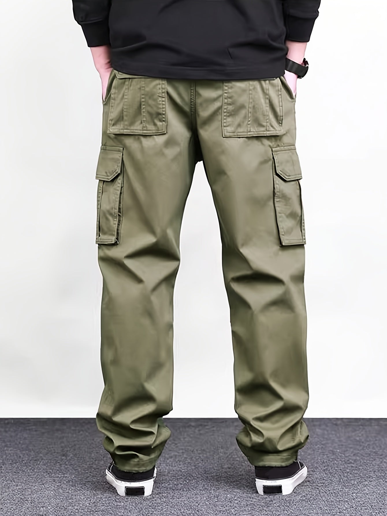 Horizon™️ - Classic Cargo Pants with Flap Pockets and Drawstring Waist for Men, Loose Fit for Hiking, Fishing & Outdoor Camping