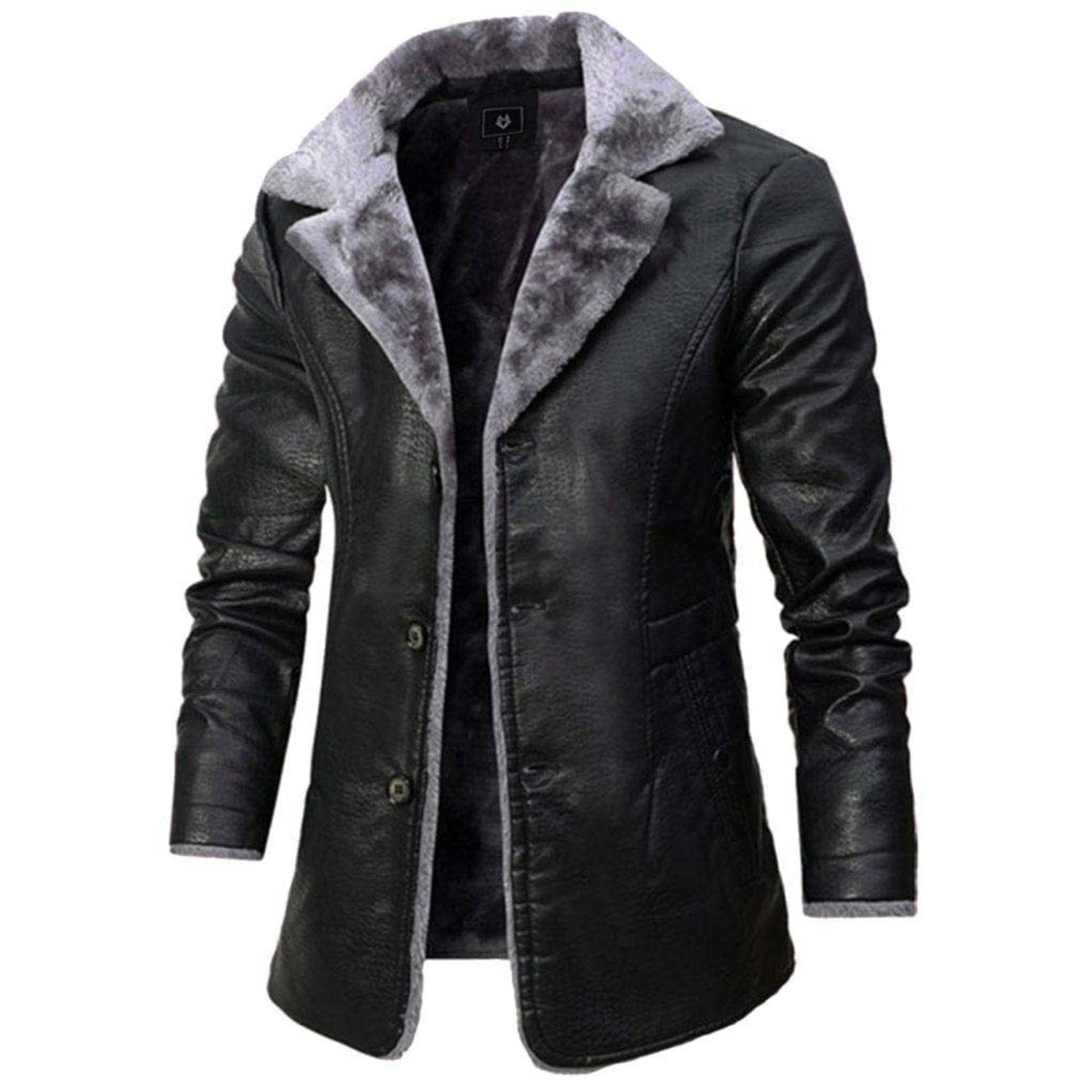 Rudi™ | Faux Fur Lapel Button-Up Coat