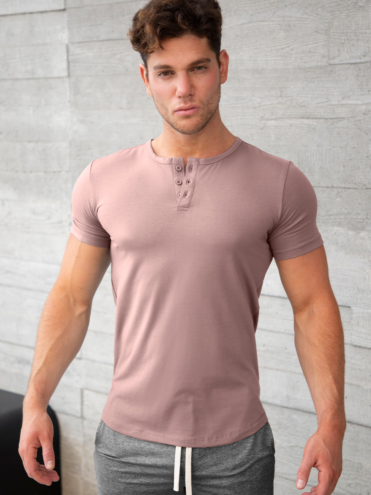 3-Pack All Day Elite Henley Curve-Hem Stretch Short Sleeve