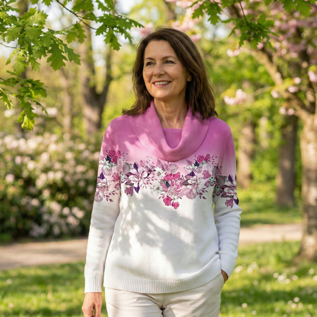 Noelle™ | Refined Floral Sweater