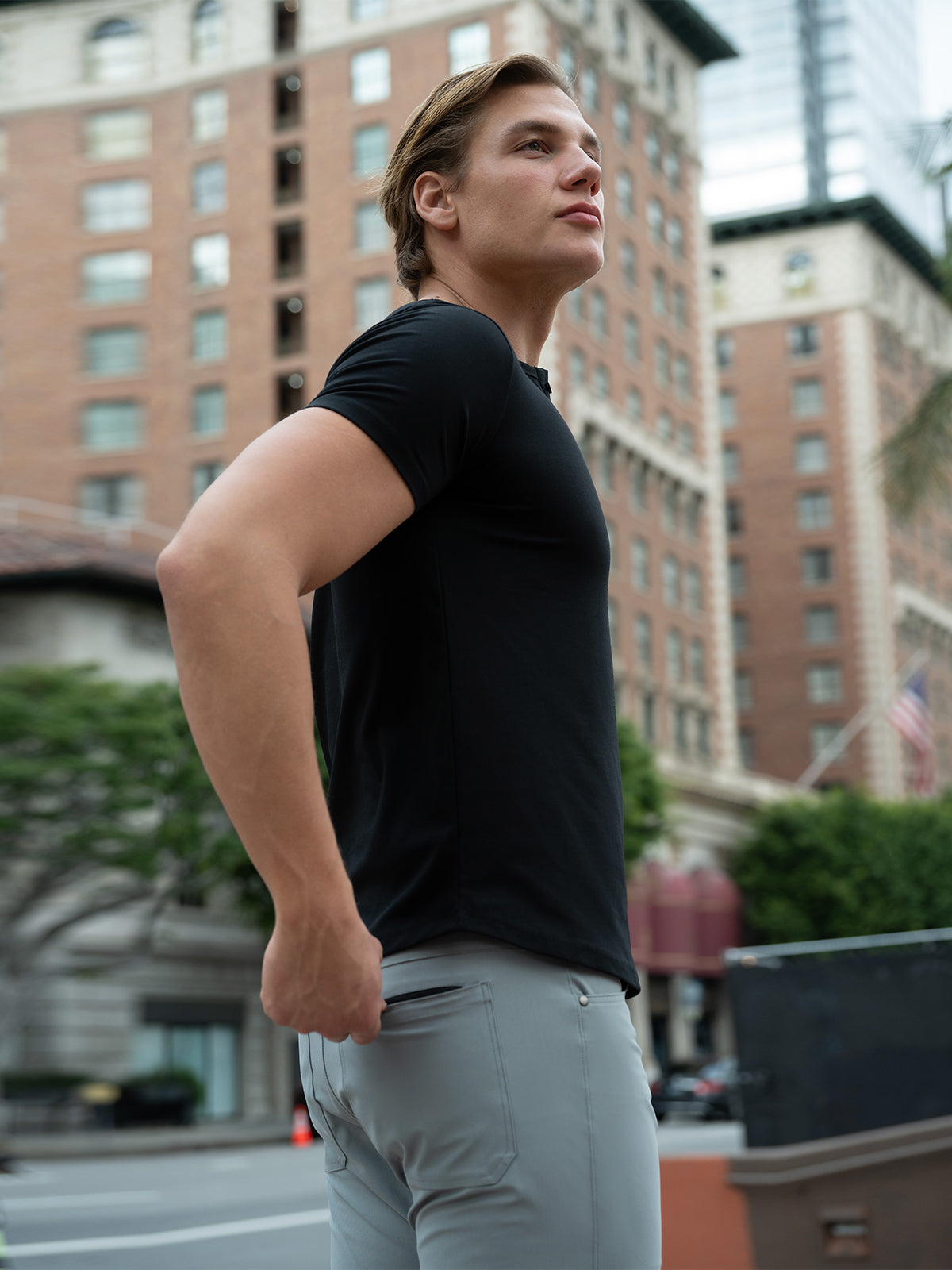 3-Pack All Day Elite Henley Curve-Hem Stretch Short Sleeve