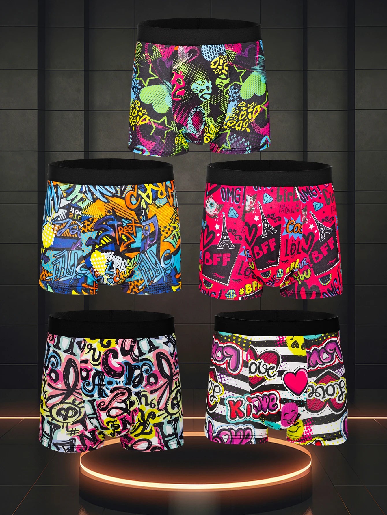 Luvince | 5 Pack Bright Color Boxers