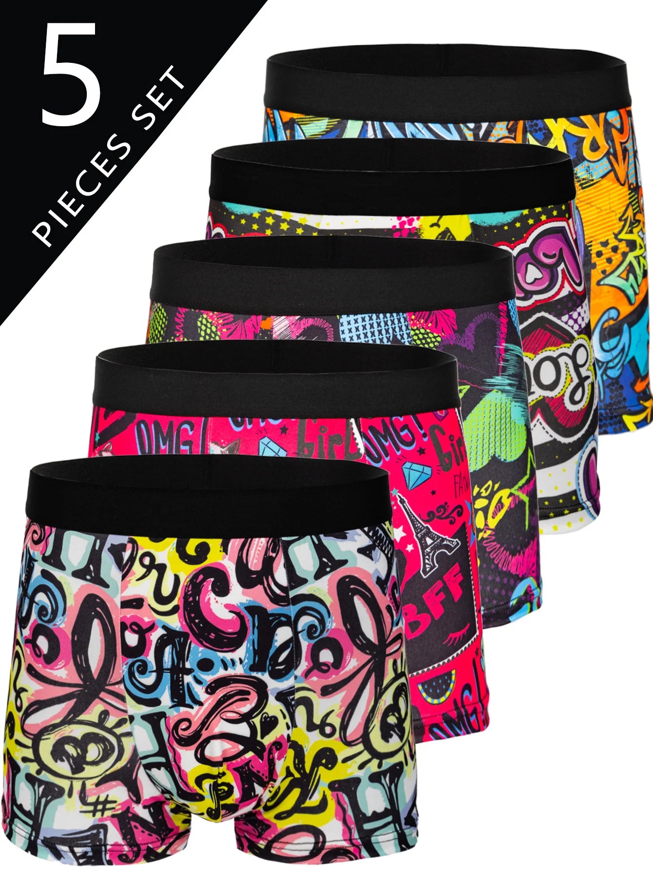 Luvince | 5 Pack Bright Color Boxers
