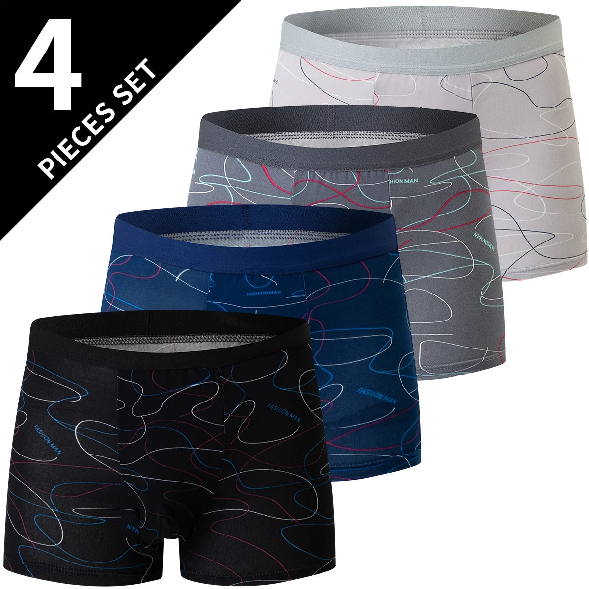 LUVINCE | 4-piece Premium Breathable Crotch Boxers