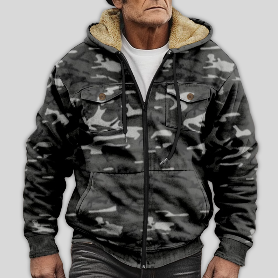 Malik - Camo Hooded Jacket