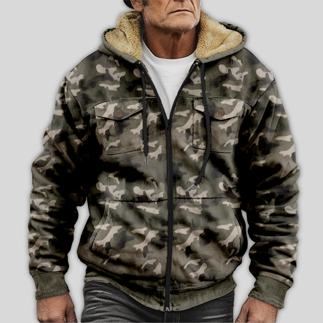 Malik - Camo Hooded Jacket