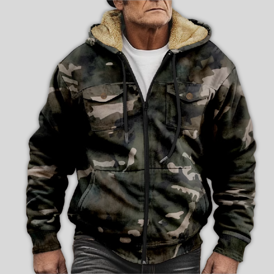 Malik - Camo Hooded Jacket