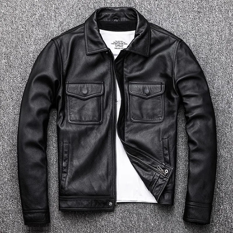 Ian™ - Vintage Vegan Leather Jacket