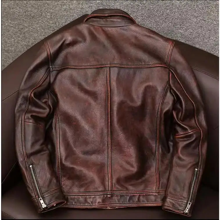 Ian™ - Vintage Vegan Leather Jacket